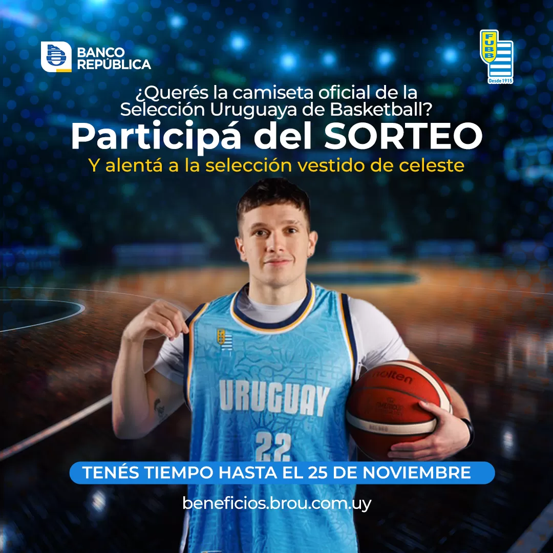 Sorteo camiseta de la selección Uruguaya de Basketball