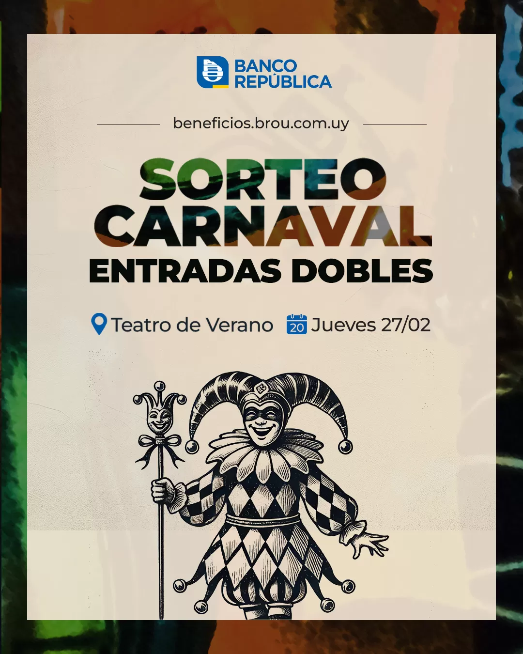 Entradas dobles Carnaval Teatro de Verano 27/2